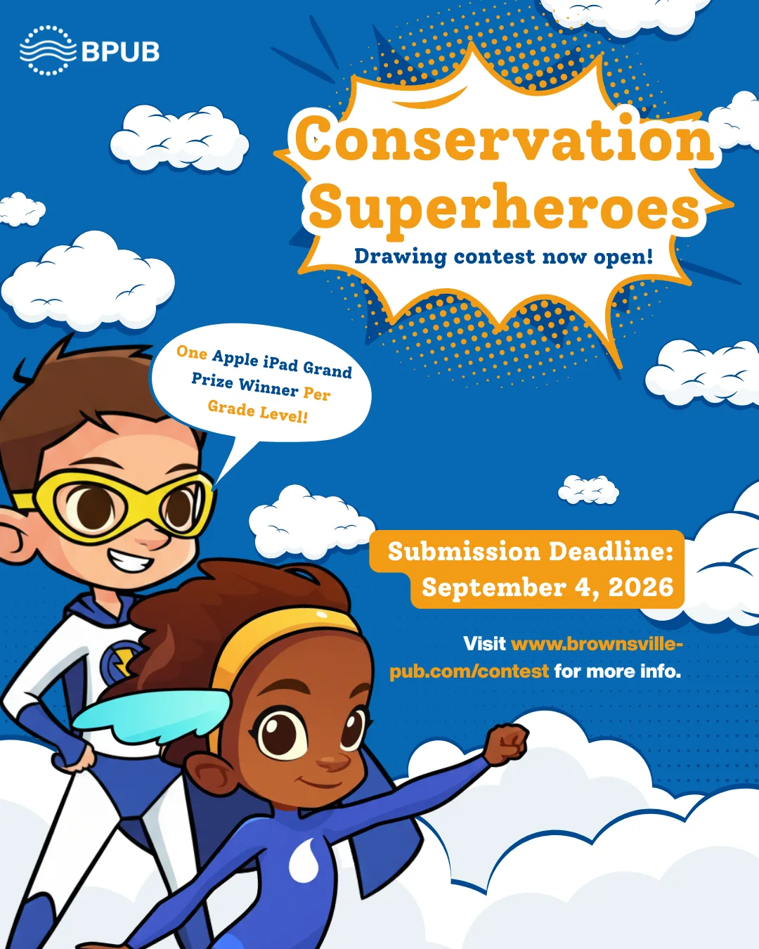 Conservation Superheroes Drawing Contest poster